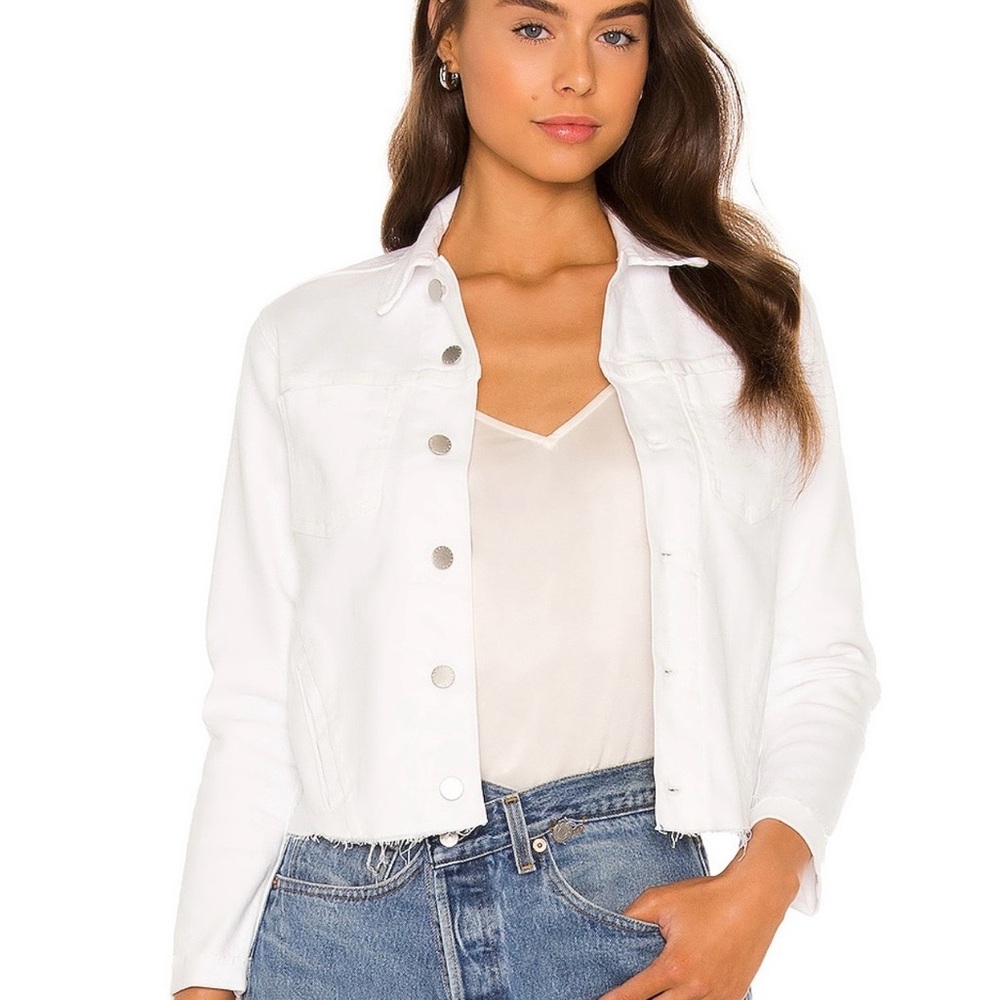 L’agence Women's White Denim Jacket